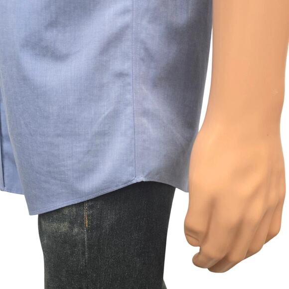 Brooks Brothers 346 Short Sleeve Non-iron The Original Polo Shirt Men 15 Blue - Picture 8 of 14